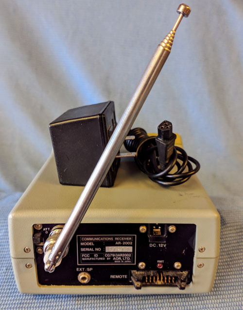 AOR AR-2002 Scanner-back view