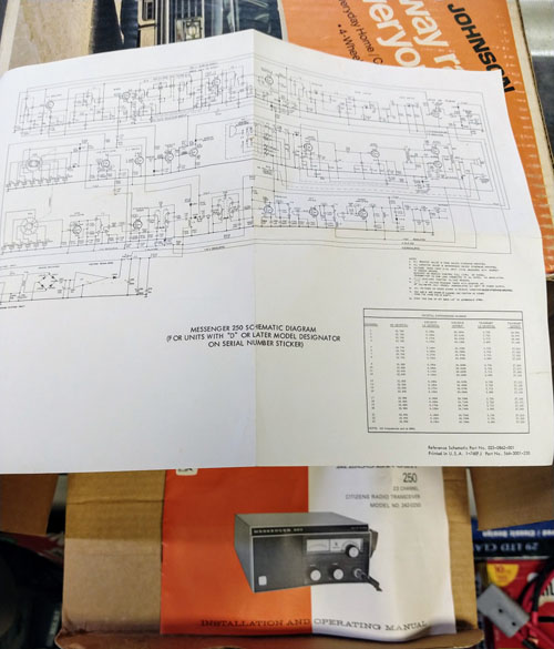 Johnson Messenger 250-paperwork
